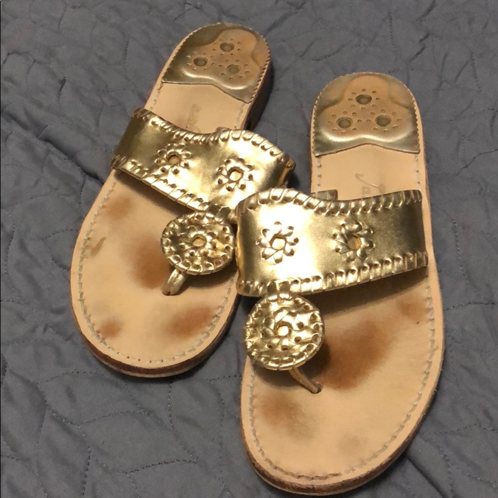 Gold Jack Rogers Sandals